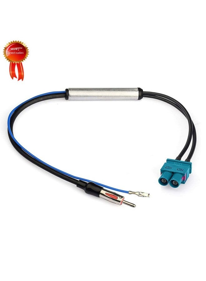 Car Antenna Dual Fakra Male Head Din Extension Cable Amplifier Fm Radio Reception Vehicle Mounted Digital Computer Cable-Line Length:30cm - Image 1