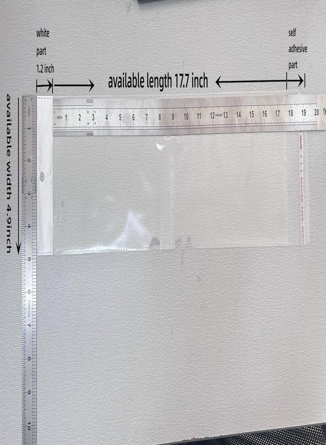 PABCK 100 Pack (Available Size 4.9x17.7 inches) Clear Self Adhesive Straight Hair Packaging Bags with Hang Hole Wigs Hair Storage Beauty Personal Care Hair Care Extensions Wigs Accessories - Image 5