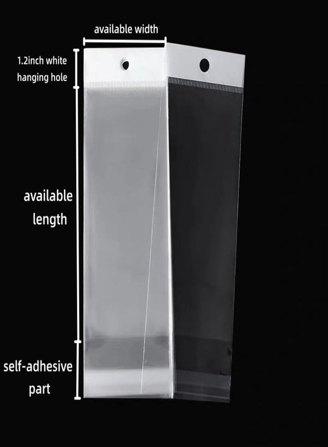 PABCK 100 Pack (Available Size 4.9x17.7 inches) Clear Self Adhesive Straight Hair Packaging Bags with Hang Hole Wigs Hair Storage Beauty Personal Care Hair Care Extensions Wigs Accessories - Image 4