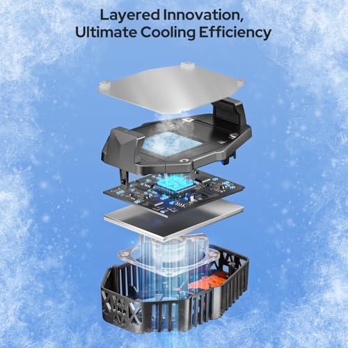 UN1QUE CellPhone Cooler, RGB Phone Cooling Fan, Gaming Cooler 3 Speed Adjustable with Semi-Conductor Cooling Chip, Phone Radiator with Temperature Display for Mobile Gaming - Image 3