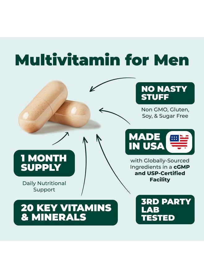 Vimerson Health Multivitamin for Men - Daily Mens Multivitamins & Multiminerals with Vitamin D, Vitamin C, B12 Zinc & More. Essential Vitamins for Men for Energy, Focus, Stamina, Performance, Mens Health. 60 Capsules - Image 4