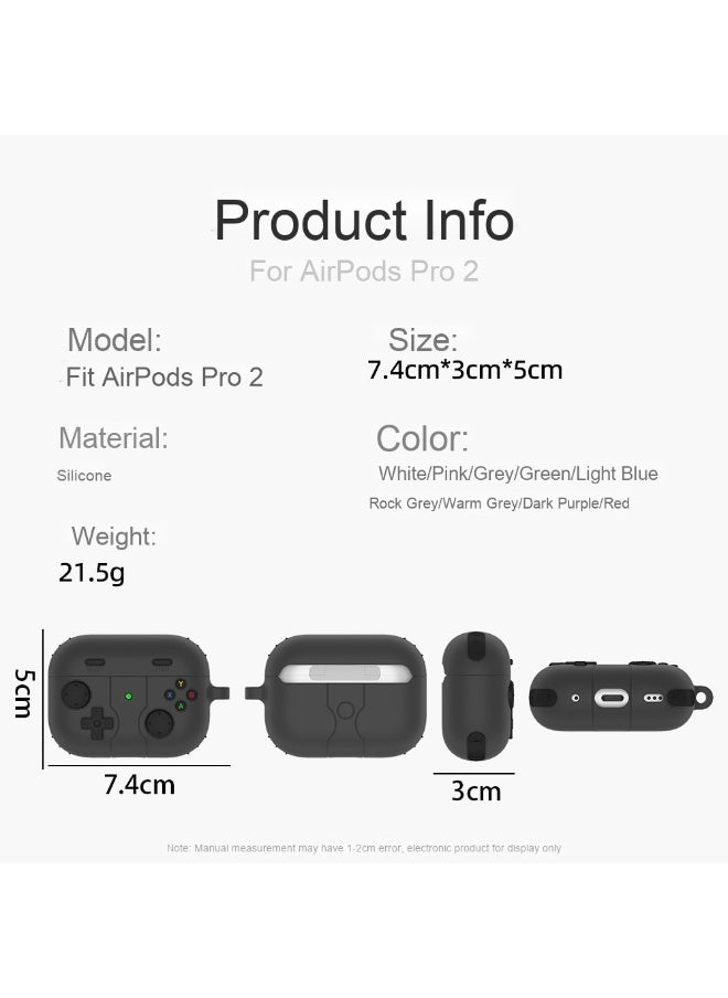 Generic - Fashion Silicone Game Console Protective Case Cover for Apple AirPods Pro/Pro2 for Men Women - Image 1