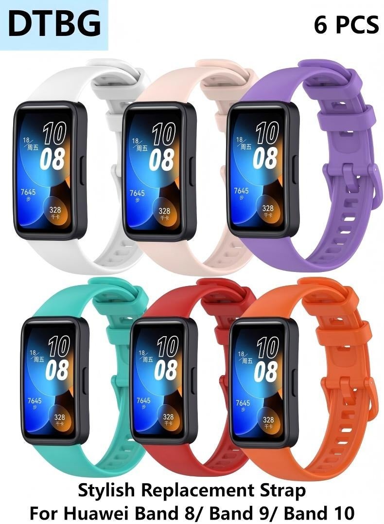 DTBG Soft Silicone Watch Straps, Suitable for Huawei Band 8, Band 9, Band 10 , Waterproof, Breathable and Adjustable Sports Watch Straps  - Image 1