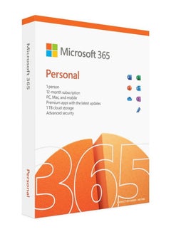 Microsoft 365 Personal Office 1 user 1 year subscription PC Mac Tablet and Phone multilingual Retail Box