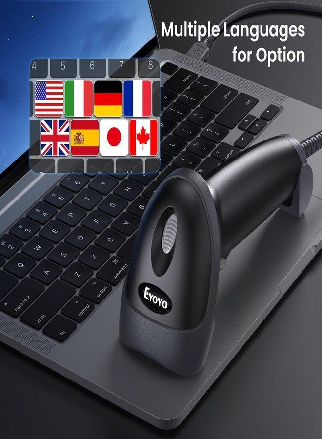 Eyoyo USB 2D Handheld Wired Barcode Scanner, Automatic QR Code Scanner PDF417 Data Matrix Bar Code Reader with USB Cable for POS Mobile Payment, Convenience Store, Warehouse, Supermarket - Image 5