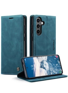 CaseMe For Samsung Galaxy S24 FE Cover, Soft PU Leather Shockproof Mobile Phone Wallet Case, Full Body Protective Flip Cover Magnetic Adsorption Back Cover  - Image 1