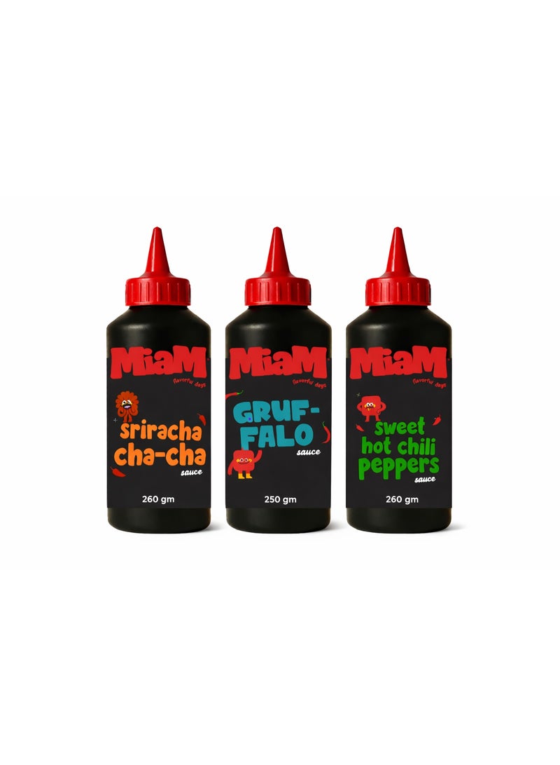 Sriracha, Gruffalo, Sweet Chili - 260-250-260 gm