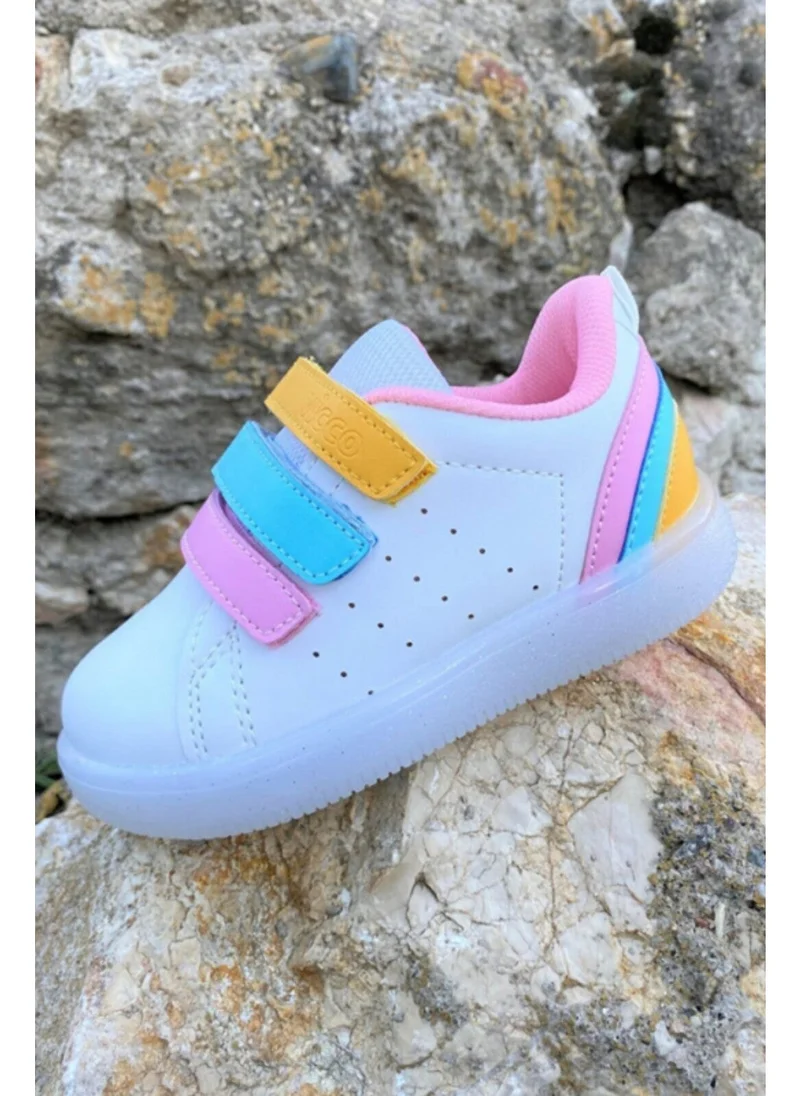 VICCO Sun Girl / Boy Lighted White Pink Sneaker Baby Booties Filet Sports Shoes 220.P21Y.212