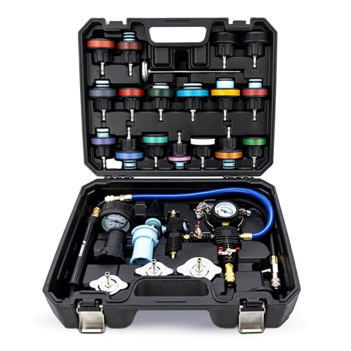 Mishimoto MMTL-CPT-28 Coolant Pressure Tester and Vacuum Refill Kit, 28-Piece Universal Fit, Black - Image 1