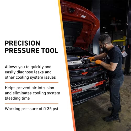 Mishimoto MMTL-CPT-28 Coolant Pressure Tester and Vacuum Refill Kit, 28-Piece Universal Fit, Black - Image 4