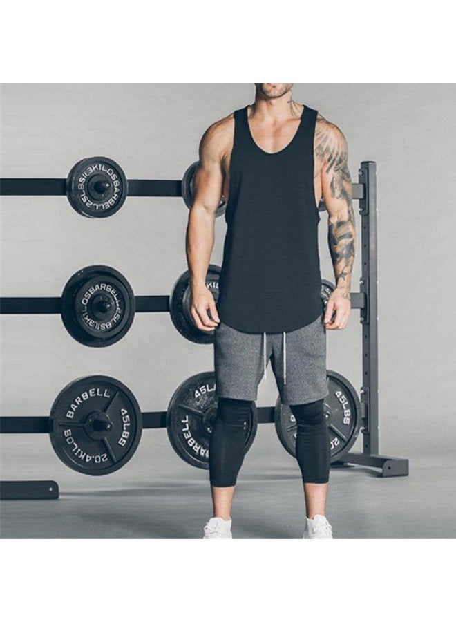 Magiftbox Men's Muscle Gym Workout Stringer Tank Tops Bodybuilding Fitness T-Shirts T01, Black, XL - Image 3