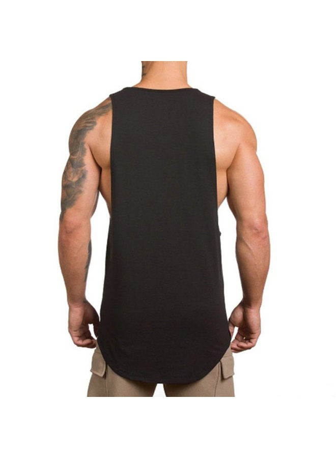 Magiftbox Men's Muscle Gym Workout Stringer Tank Tops Bodybuilding Fitness T-Shirts T01, Black, XL - Image 4