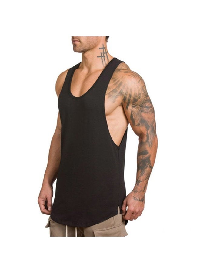 Magiftbox Men's Muscle Gym Workout Stringer Tank Tops Bodybuilding Fitness T-Shirts T01, Black, XL - Image 2