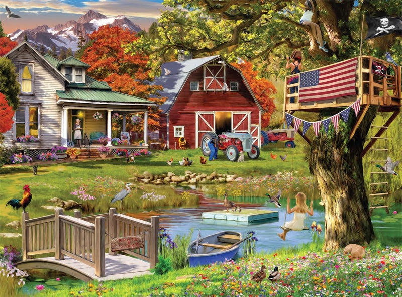 Buffalo Games - Garry Walton - Country Clubhouse - 1000 Piece Jigsaw Puzzle for Adults -Challenging Puzzle Perfect for Game Nights - Finished Size is 26.75 x 19.75 - Image 1