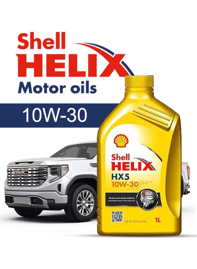 شل زيت محرك سيارة جي ام سي، سييرا 1500 2013 - 2007 - لزوجة 10w30 شل هيلكس 6 لتر، مع فلتر زيت المحرك - 2007 2008 2009 2010 2011 2012 2013