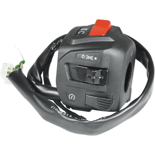Uno Minda SW-0576 Handle Bar Switch (Right Hand Side) With Self Start- 6 Pin Male White Couplers, 2 Pin Female White Coupler For Bajaj Pulsar NS 200/ Pulsar NS 160 - Image 1
