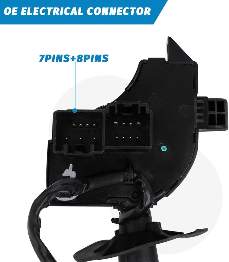 Yikesai Turn Signal Switch for 2005-2008 Ford F-150, 2006-2008 Lincoln Mark LT - Multifunction Combination Switch Lever with Headlight Dimmer & Windshield Wiper Control Replace 5L3Z-13K359-AAA 6L3Z-13K359-AA - Image 5