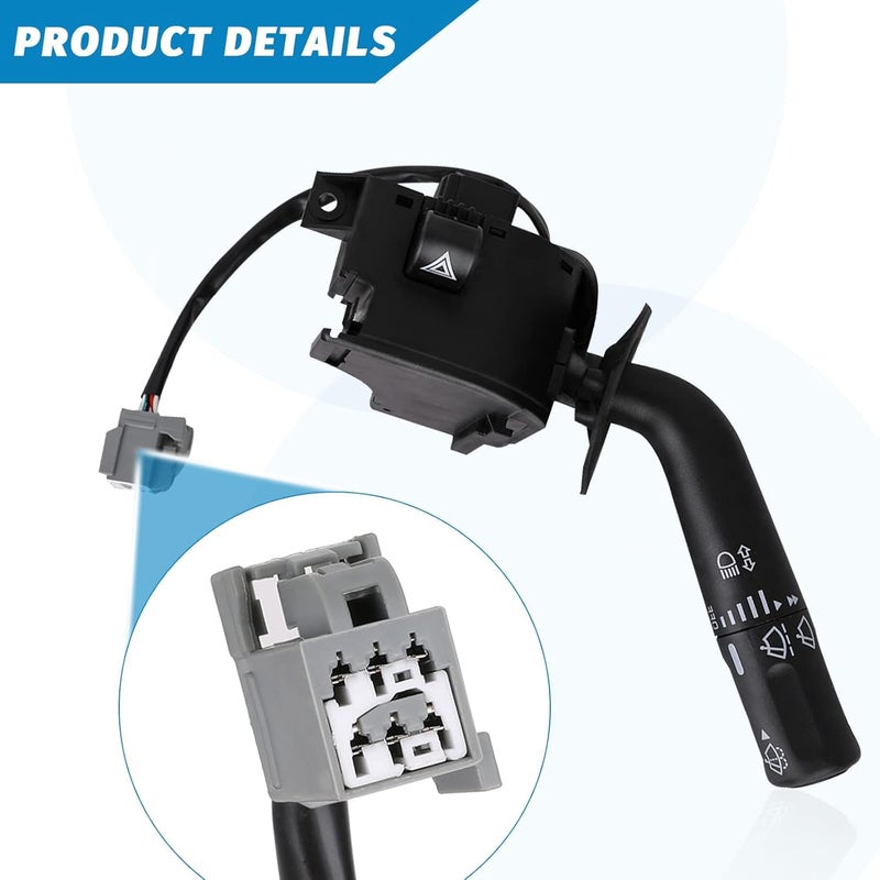 Yikesai Turn Signal Switch for 2005-2008 Ford F-150, 2006-2008 Lincoln Mark LT - Multifunction Combination Switch Lever with Headlight Dimmer & Windshield Wiper Control Replace 5L3Z-13K359-AAA 6L3Z-13K359-AA - Image 4