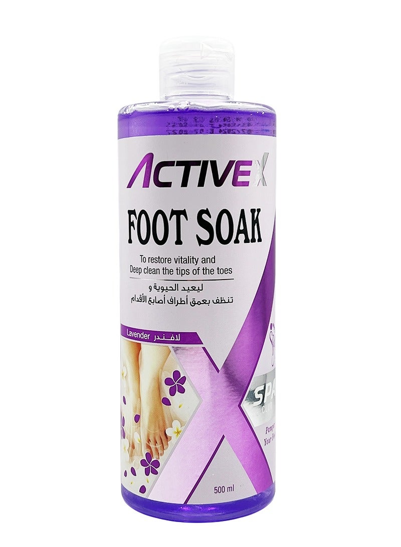 ActiveX Foot Soak Lavender 500ml – Soothing Deep Cleansing & Callus Softening Foot Care Soak