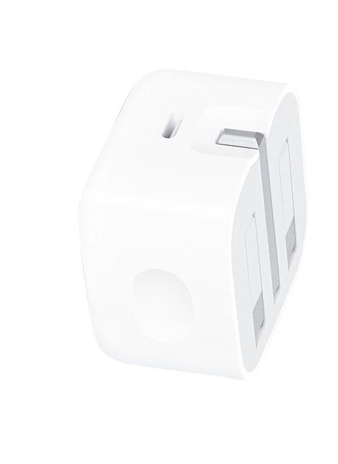 Generic - iPhone 20W USB-C 3-Pin Power Adapter White - Image 1