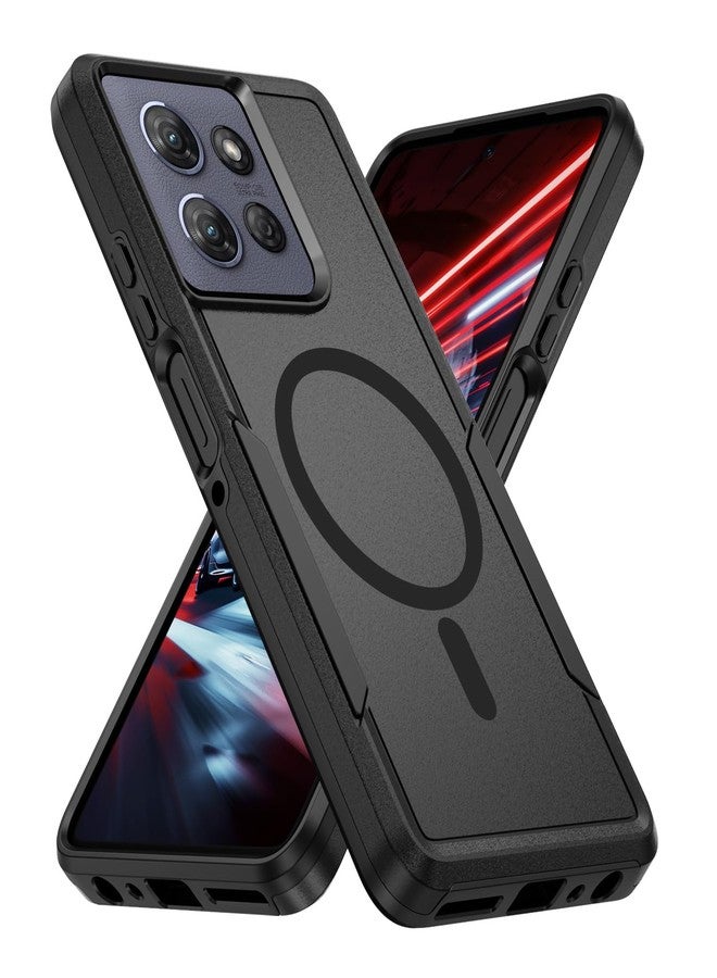 Teayoha for Moto G Power 2025 Case/Moto G Play 2025 Cases,[Compatible with Magsafe] [Military Grade Drop Tested] Shockproof Magnetic Tough Rugged Protective Phone Case -6.8 inch (Black) - Image 1