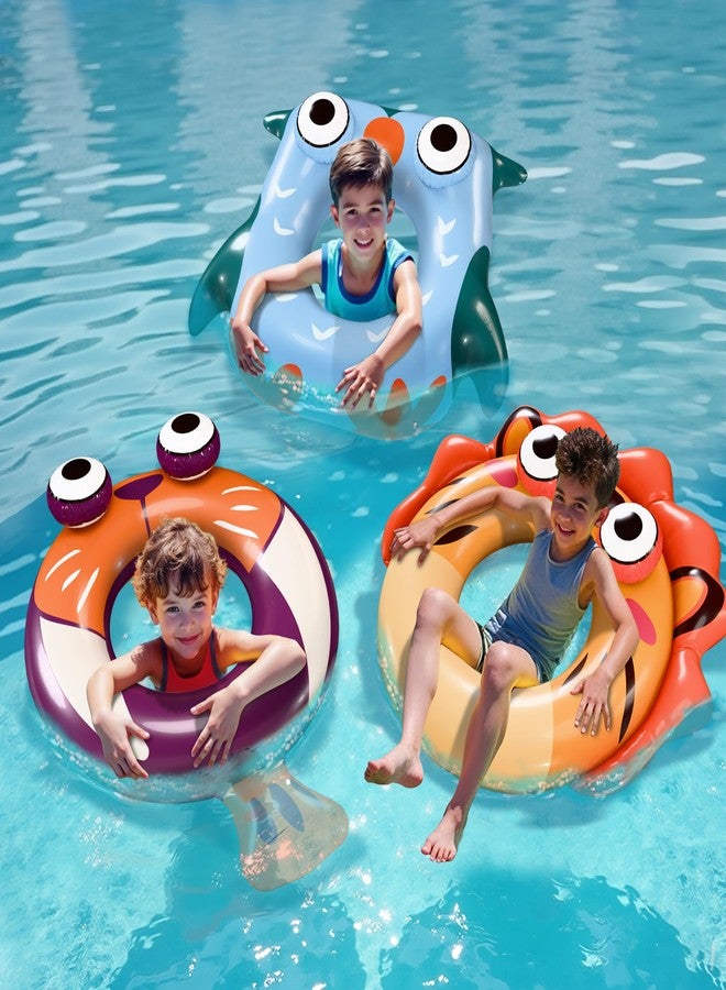 iPlay, iLearn Pool Wave Kids Swim Rings Pool Floats, Toddler Inflatable Animal Swimming Tube Floaties, Summer Outdoor Water Floating Toy, Family Party Gift 3 4 5 6 7 8 9 Year Old Boy Girl Children Teen - 3 Pack - Image 4