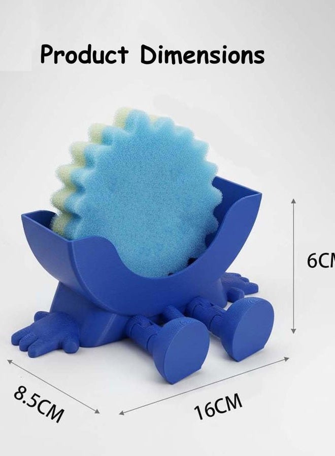 Eiusrr Cute Hanging Sponge Holder with Drainage – Keeps Your Sponge Dry & Smiling, For Scrub Daddy Holder, Funny Sponge Stand for Kitchen Sink, 3D Printing Countertop Sponge Holders (Black) - Image 3