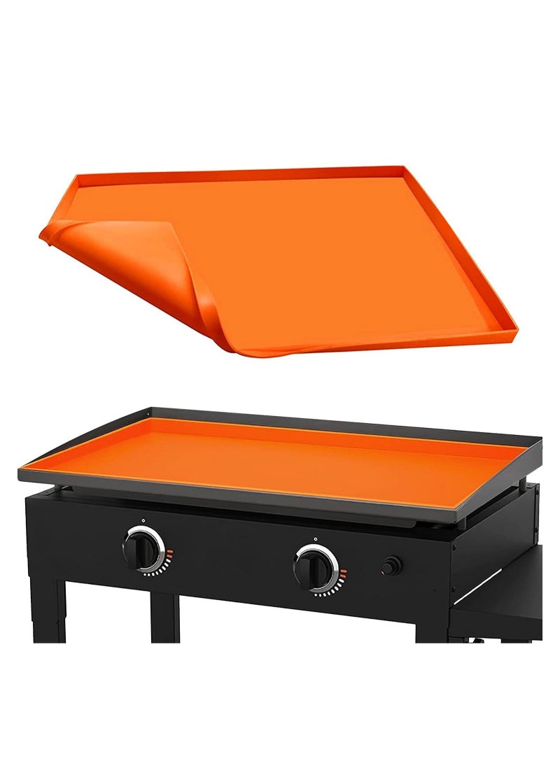 Captaintech Silicone Griddle Cover 36 Inch Griddle Mat for Blackstone, Heavy Duty Food Grade Silicone Griddle Mat, Protect the Grill All-year Round (Orange) - Image 1