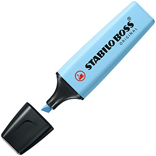 STABILO BOSS Highlighter Pen | 1 Piece | Pastel Breezy Blue - Image 2