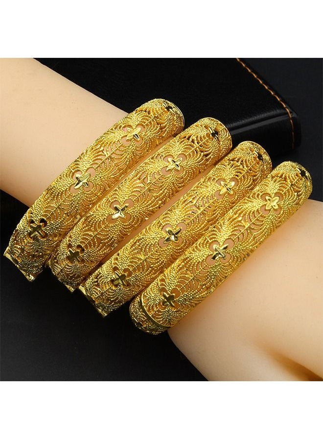 Ocean - 24K Gold Women Plated Hollow Bracelet - Image 1