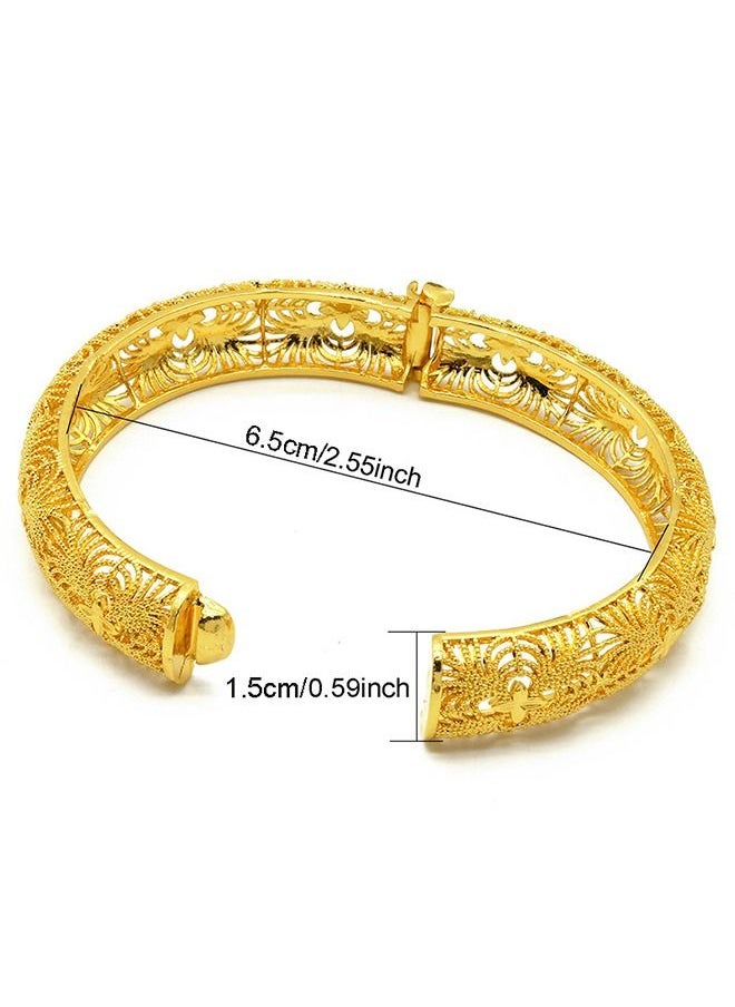 Ocean - 24K Gold Women Plated Hollow Bracelet - Image 1