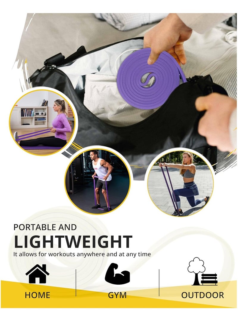 RIGID FITNESS - Single Resistance Band - Heavy Duty Rubber Band with Strong Resistance, Pull-Up Assistance Band, Stretching Workout, Bodybuilding, Home Exercise Band- Purple - Image 1