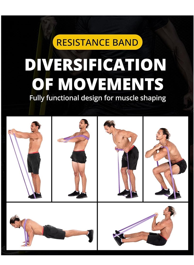 RIGID FITNESS - Single Resistance Band - Heavy Duty Rubber Band with Strong Resistance, Pull-Up Assistance Band, Stretching Workout, Bodybuilding, Home Exercise Band- Purple - Image 1