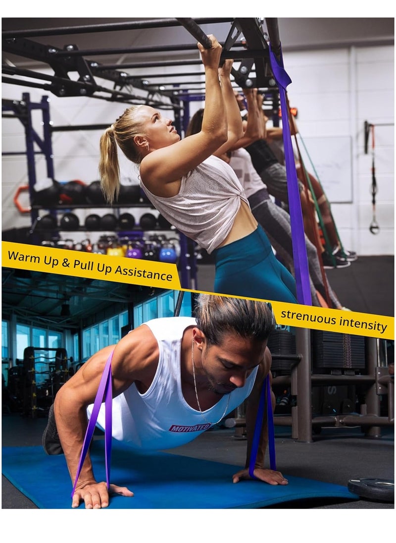 RIGID FITNESS - Single Resistance Band - Heavy Duty Rubber Band with Strong Resistance, Pull-Up Assistance Band, Stretching Workout, Bodybuilding, Home Exercise Band- Purple - Image 1
