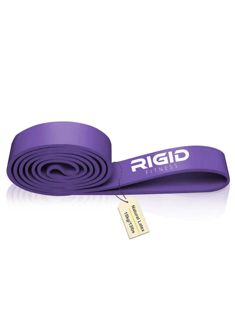 RIGID FITNESS - Single Resistance Band - Heavy Duty Rubber Band with Strong Resistance, Pull-Up Assistance Band, Stretching Workout, Bodybuilding, Home Exercise Band- Purple - Image 1