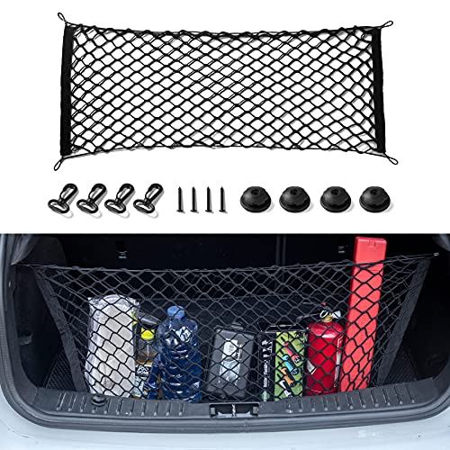 Amiss Cargo Net Stretchable. Adjustable Elastic Trunk Storage Net with Hook for SUVs, Cars and Trucks, Car Exterior Accessories (43.3x15.8 Inch) - Image 2