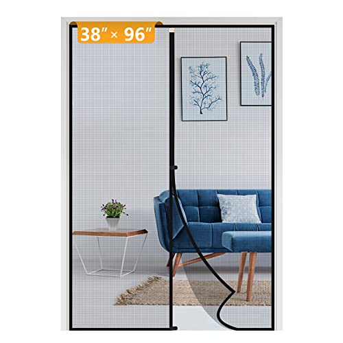 Yotache Magnetic Screen Door Fits Door Size 38 x 96, Screen Size 40" x 97" Strengthened Heavy Duty Fiberglass Net Curtain - Image 1