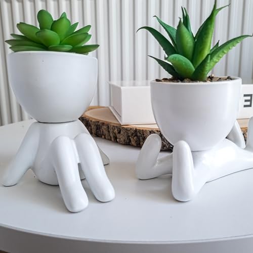 OLEEK Small Fake Plant Office Decor for Women  Desk Decorations  Cute Office Decor  Office Plants Decor for Wall Shelf  Succulents Fake Plants Home Decor  Office Desk Accessories