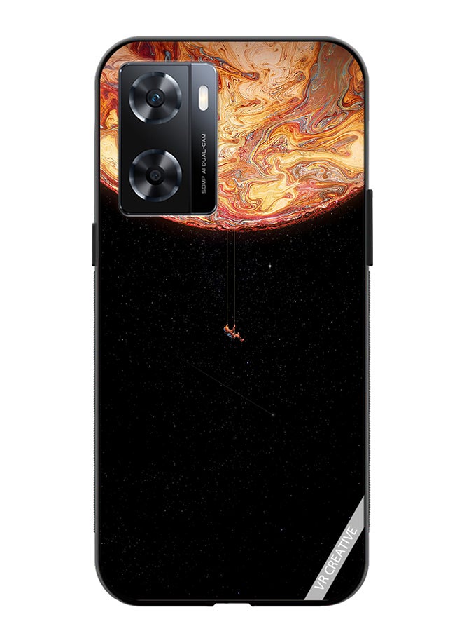 VR CREATIVE Protective Case Cover For Oppo A57/A77s Black Galaxy Design Multicolour - Image 1