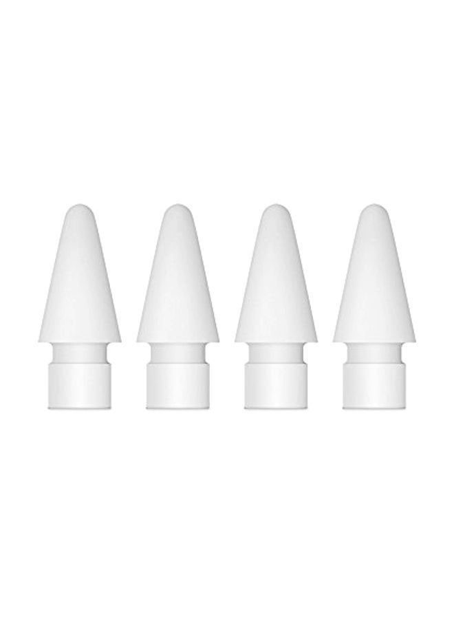 4-Piece Stylus Pencil Tips Set For Apple White - Image 1