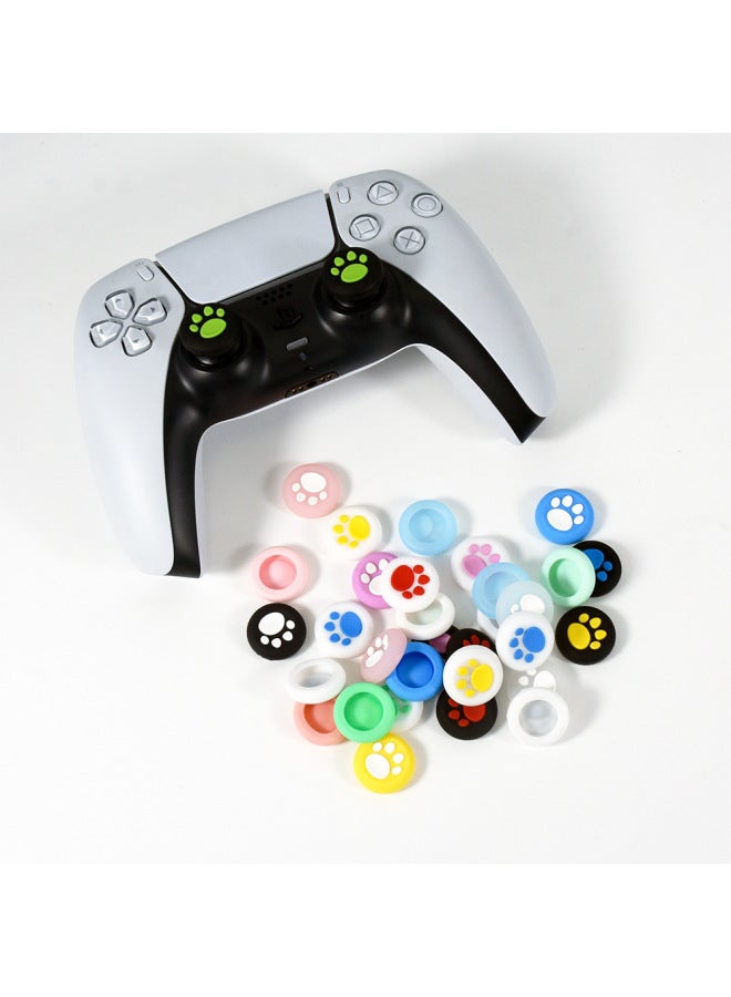 PS4 Rocker Cap XBOX Rocker Cap Beitong Game Cat Claw Silicone Button Cap PS4 Game Universal Handle-Product Color:11 White Background Powder - Image 4
