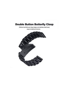 Generic Quick Release Stainless Steel Metal Replacement Straps 20mm Compatible With  Amazfit GTS 4 Mini - Bip 3 - GTS 2 Mini- Amazfit GTS 2-Amazfit GTS 4 Smartwatch (Black)  - Image 3