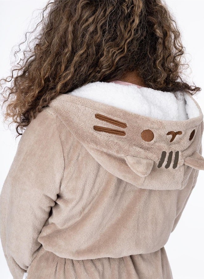 The Cat Dressing Gown Womens Brown Nightwear Robe Ladies Cartoon Cat Bathrobe Merchandise