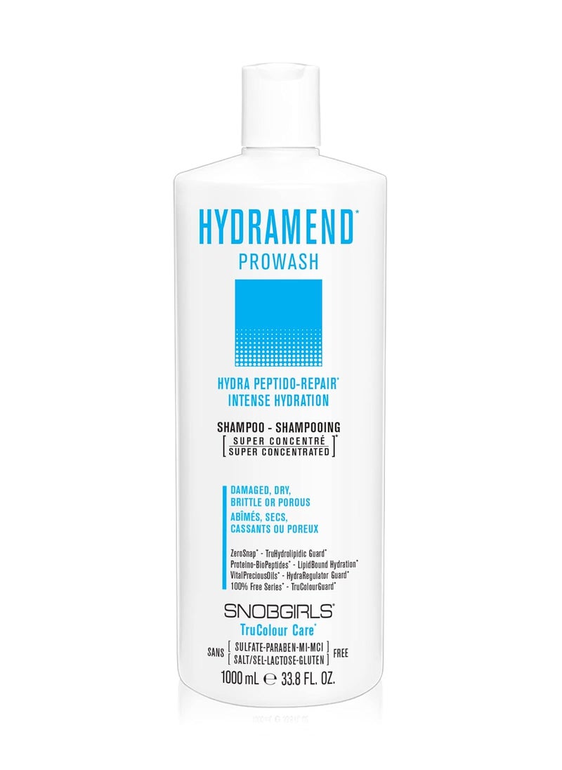 SNOBGIRLS HYDRAMEND Vegan Hydrating Shampoo Intense Hydration & Repair, Hydrates & Mends all hair types, dry, damaged with argan oil & hair vitamins (33 Fl Oz) 