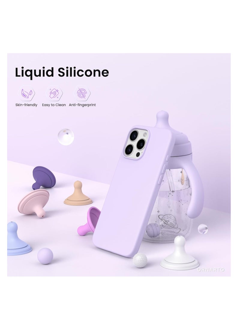 اووكاي جراب متوافق مع iPhone 16 Pro، [سلسلة اللمسة الحريرية والناعمة] جراب واقٍ كامل الجسم من المطاط السيليكوني السائل الناعم الفاخر لهاتف iPhone 16 Pro (أرجواني) - Image 3