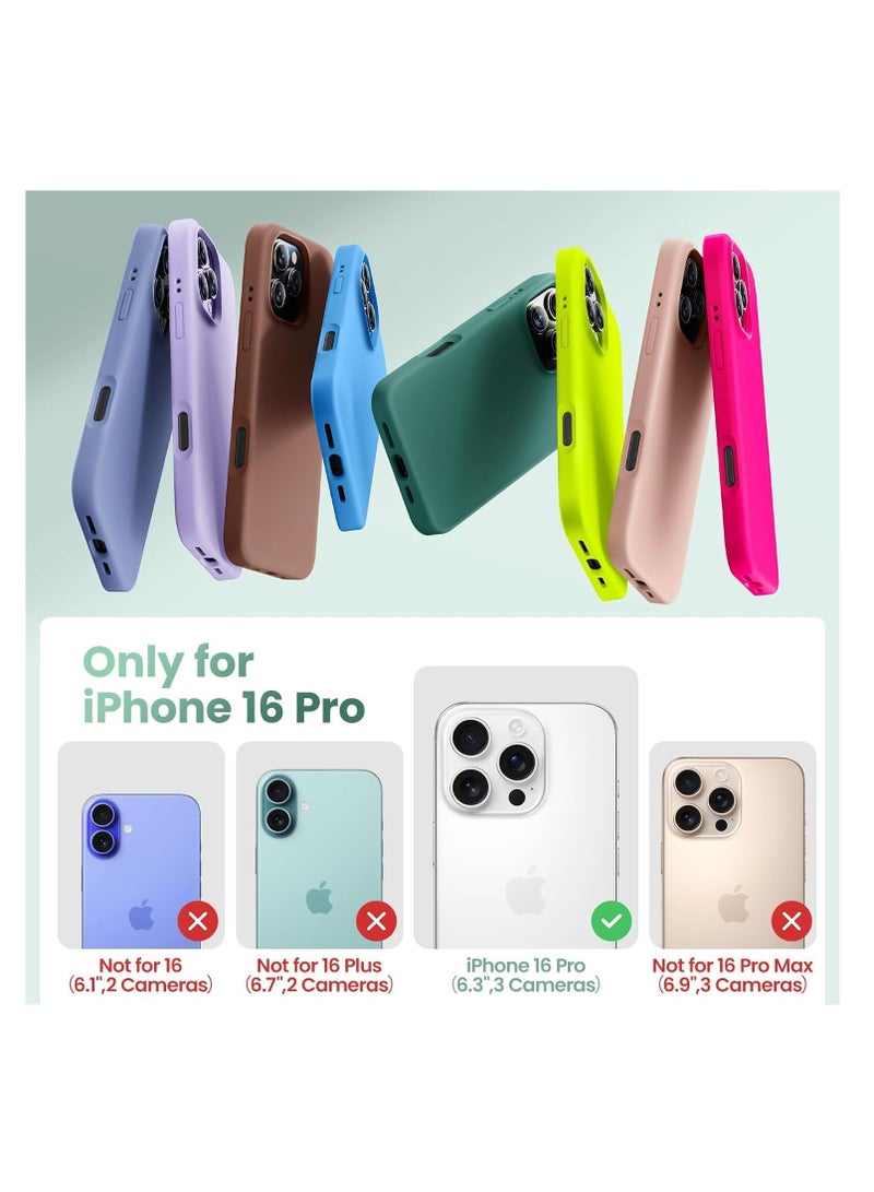 اووكاي جراب متوافق مع iPhone 16 Pro، [سلسلة اللمسة الحريرية والناعمة] جراب واقٍ كامل الجسم من المطاط السيليكوني السائل الناعم الفاخر لهاتف iPhone 16 Pro (أرجواني) - Image 2