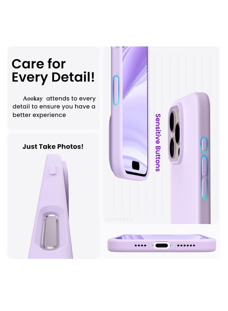اووكاي جراب متوافق مع iPhone 16 Pro، [سلسلة اللمسة الحريرية والناعمة] جراب واقٍ كامل الجسم من المطاط السيليكوني السائل الناعم الفاخر لهاتف iPhone 16 Pro (أرجواني) - Image 5