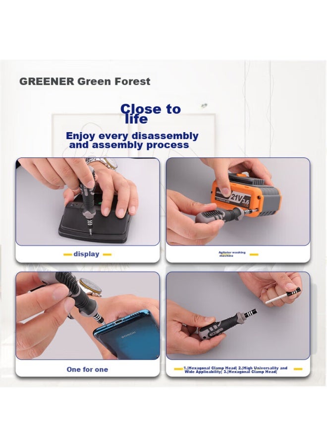 Greener 34-in Screwdriver Set With Hex And Torx Bits, Multi-functional Screwdriver Kit For Disassembly, Home Use, And Repair Of Phones And Computers - Image 5