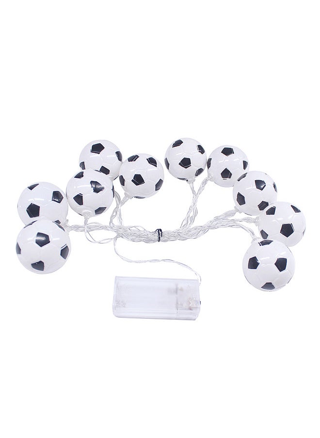Generic 30 LED Football String Lights Indoor Football Outdoor Fairy Lights Garden Accessories Soccer Shaped Rope Lamp Football Home Decorations Lighting for Football World Celebration Bedroom Accessories  - Image 5