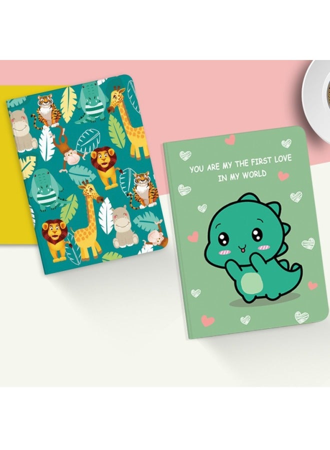 Suitable For IPad10.2 Protective Case Air2 Silicone 9.7 Inch Case Mini12345 Case Air4 All-inclusive 10.5 Soft Case-Color:Eggshell Dinosaur-Applicable Model:2024 Pro 13 Inch
